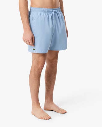 Mid Length Monochrome Swim Trunks