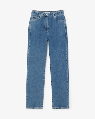 Straight Cut High Waist Denim Jeans