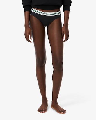 Contrast Waist Stretch Cotton Briefs