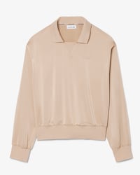 Relaxed Fit Satin Polo Shirt