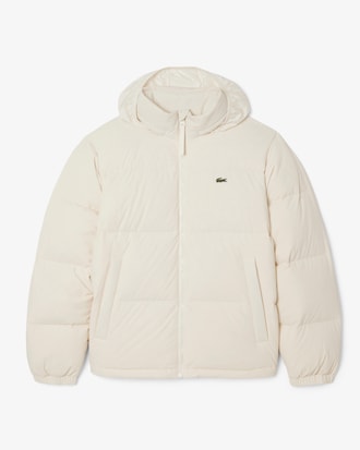Water-Repellent Hooded Down Jacket