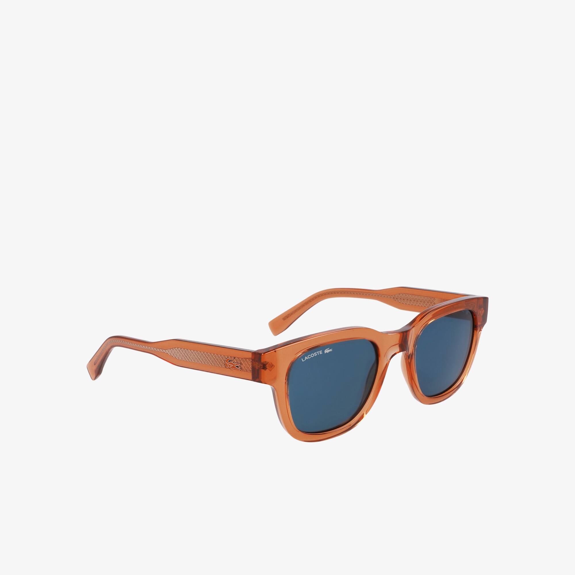 Lacoste L 12 12 662 Peach Textured Petit Pique Cat Eye Sunglasses Brown Gradient Lacoste L6022S 662 Women main image 4