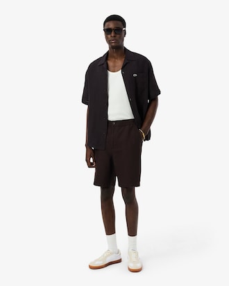 Regular Fit Linen Blend Twill Shorts