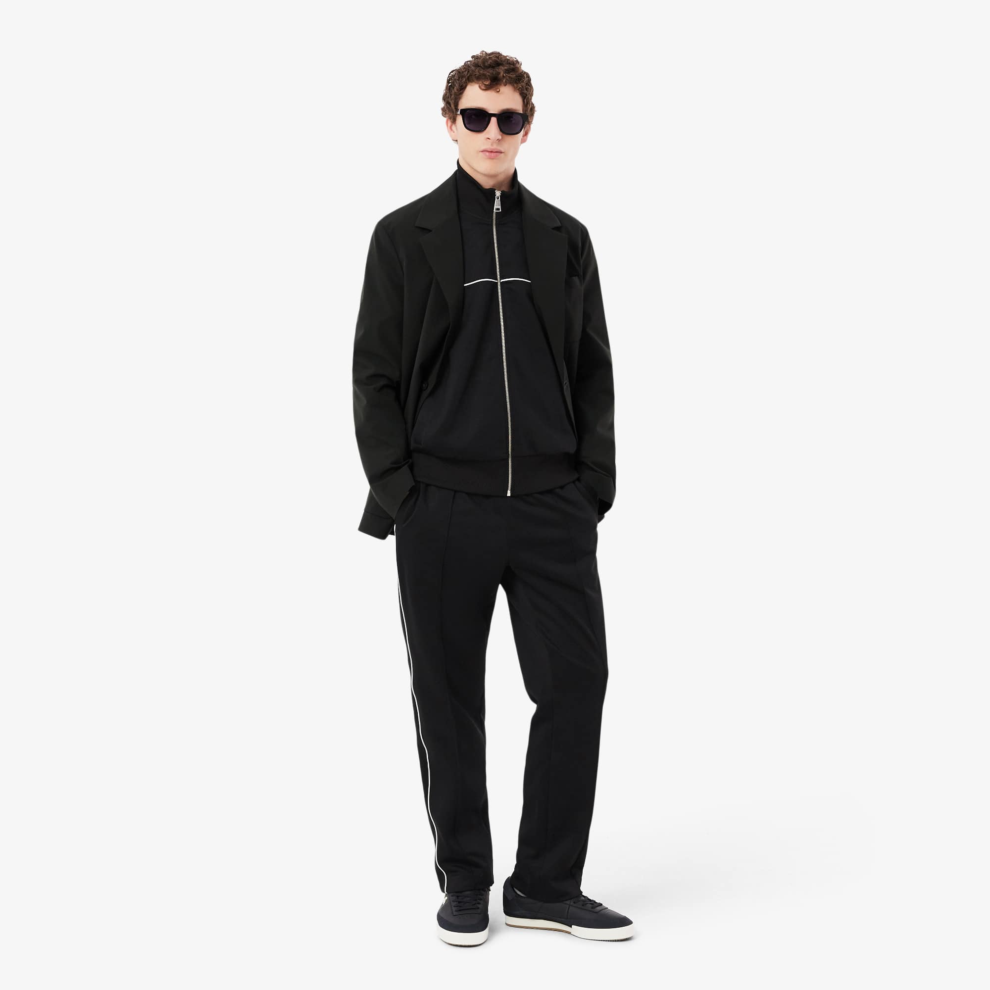 Trim Accent Zipped Sweatshirt - Men's Sweatshirts - New In 2026