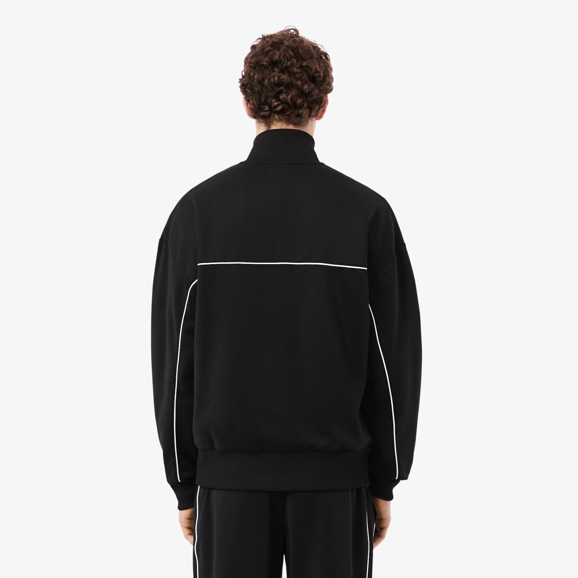 Trim Accent Zipped Sweatshirt - Men's Sweatshirts - New In 2026