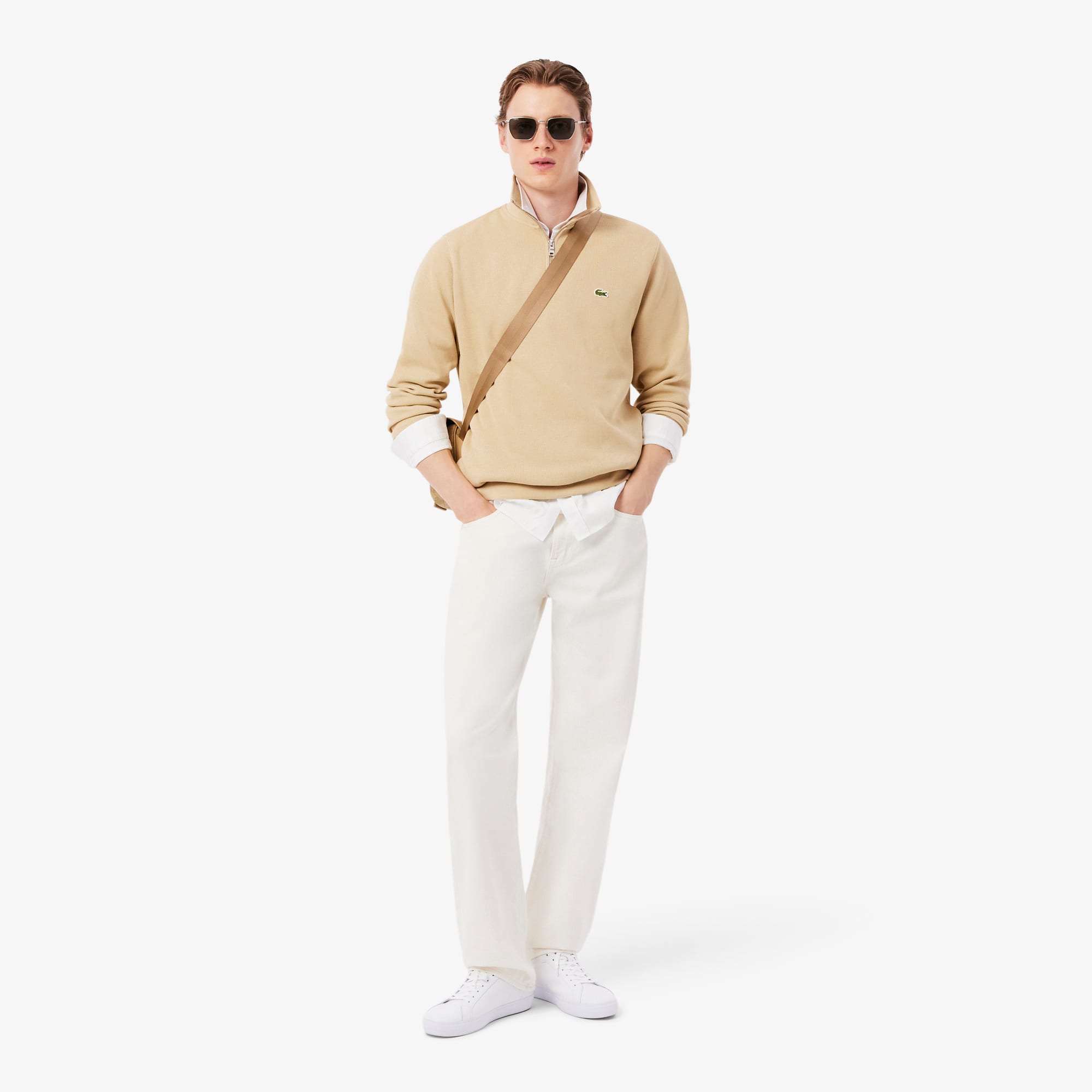 メンズウェア BRIEFING BEIGE TOUR HIGH NECK L Zip-Up High Neck Interlock Sweatshirt - Men's Sweatshirts - New In