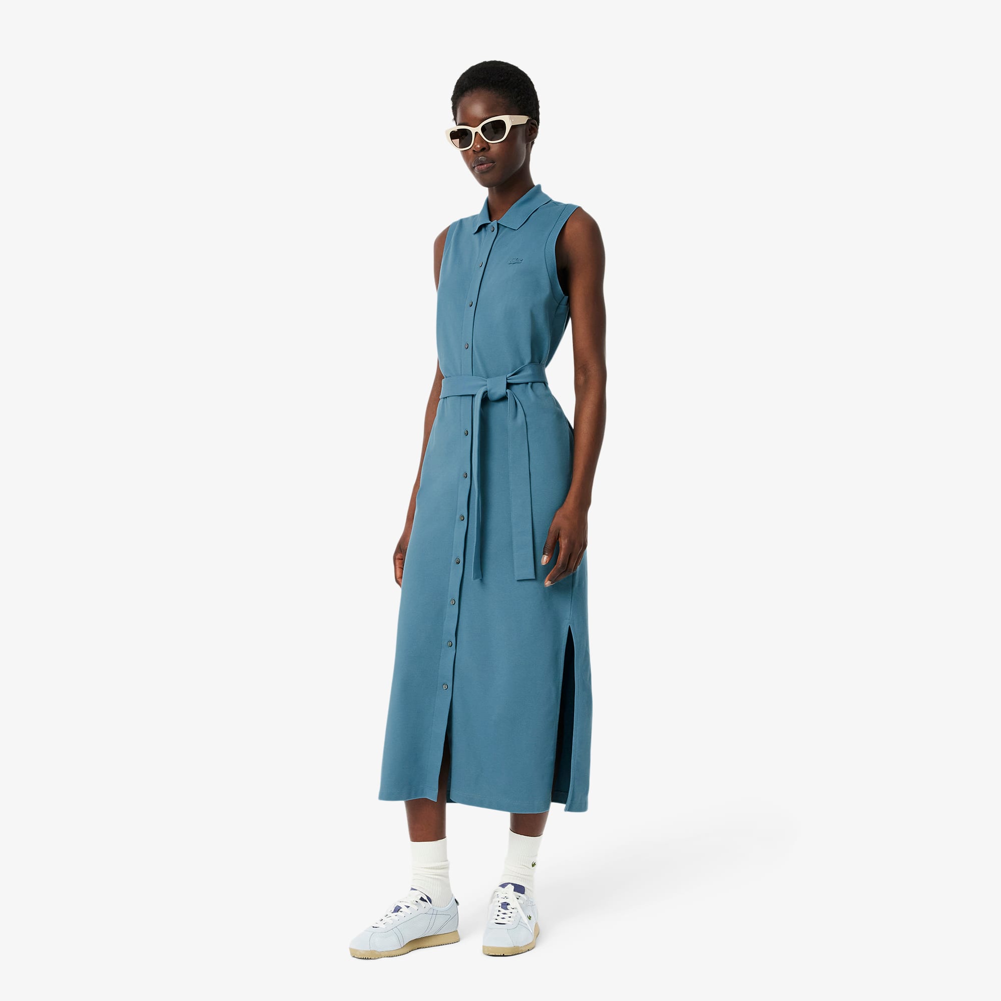 【LACOSTE】Slim Fit Mini Polo Dress ★送料関税込★追跡可能★ Women's Slim Fit Stretch Mini Piqué Polo Dress - Dresses