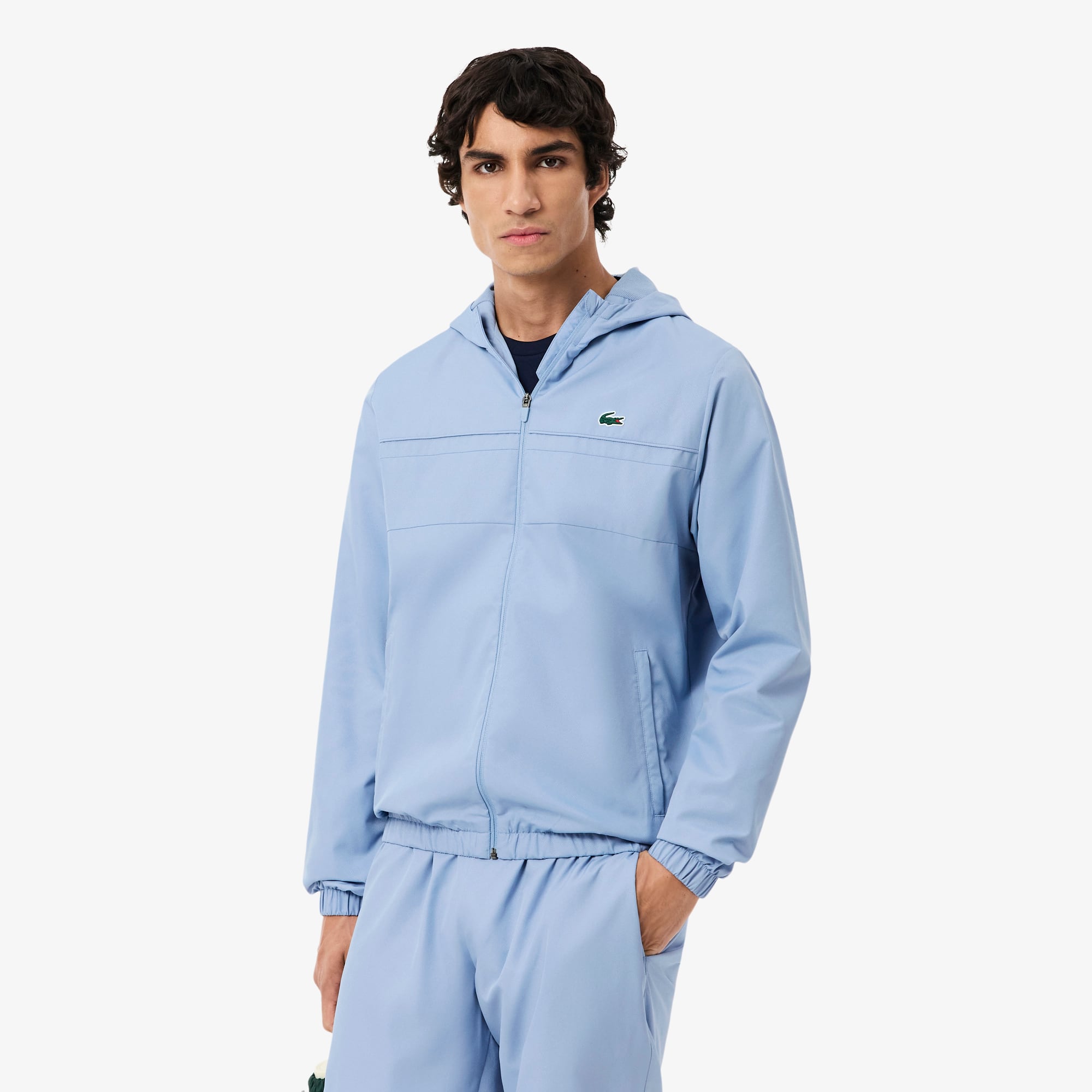 LACOSTE 水色　トラックスジャケット Water-Repellent Sport Track Jacket - Men's Jackets & Coats - New