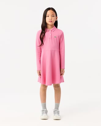 Long Sleeved Stretch Piqué Polo Dress