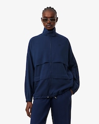 Oversized Linen Blend Track Jacket