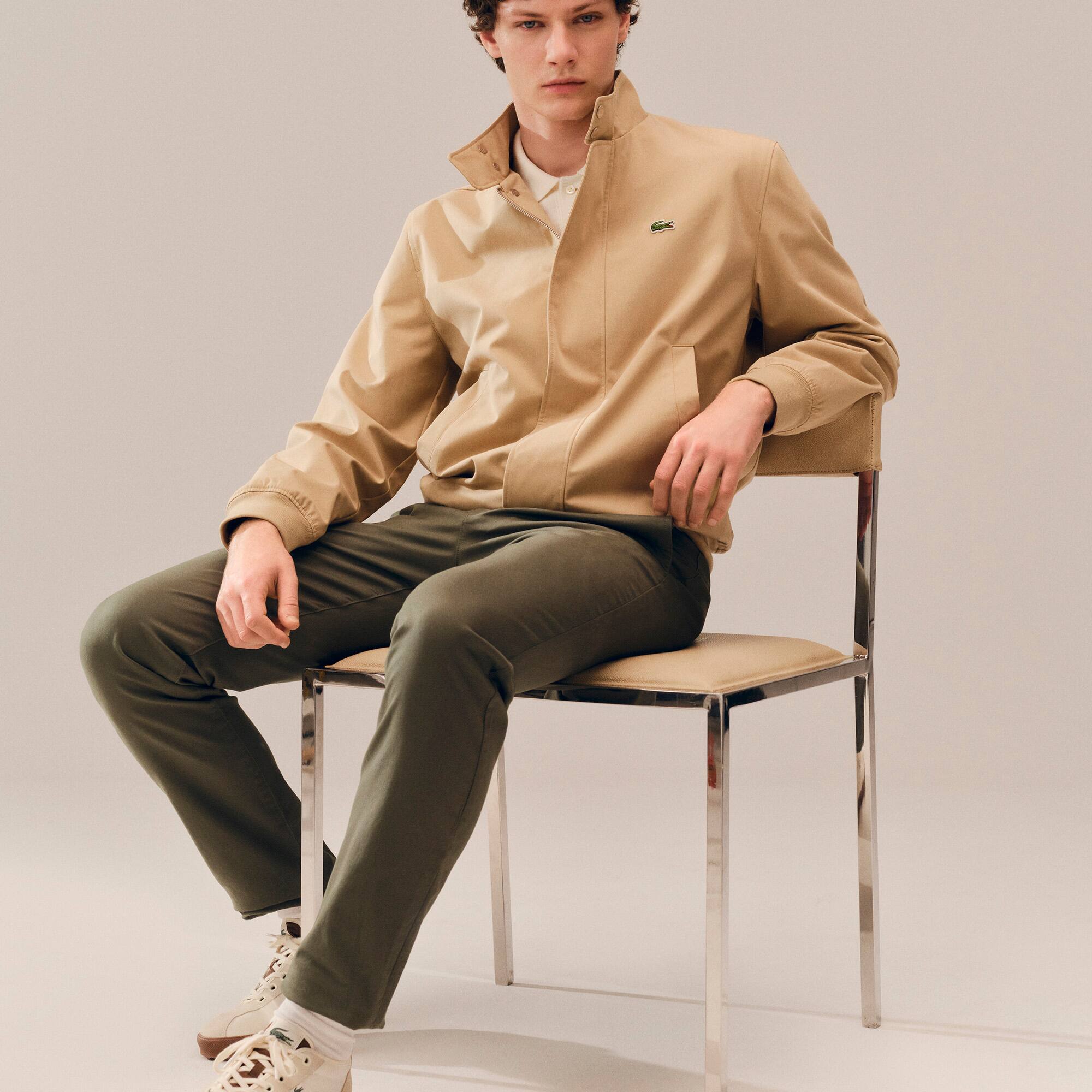 LACOSTE × BEAMS Harrington Jacket Water-Repellent Twill Harrington Jacket - Men's Jackets & Coats