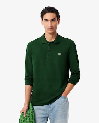 Classic Fit Long Sleeved L.12.12 Polo Shirt