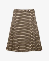 Printed pleated Midi Skirt