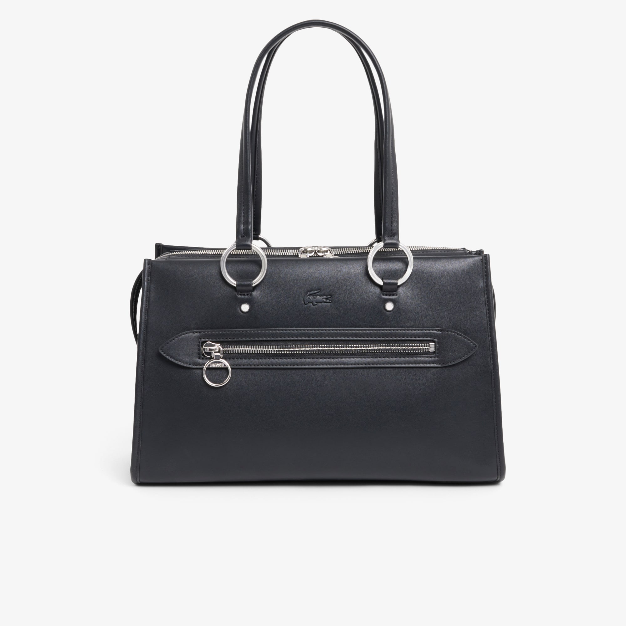 LACOSTE ブラック ボディバッグ　レザー　ブラック　ショルダーバック セール】 ローラレザーショルダーバッグ （ショルダーバッグ