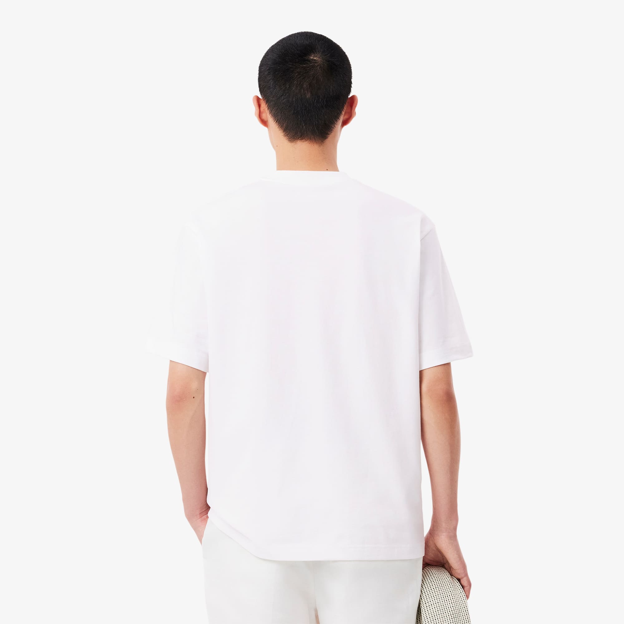 Tシャツ・カットソー LACOSTE Men T Shirts TH6709 1 White Men's Crew Neck Pima Cotton Jersey T-Shirt TH6709