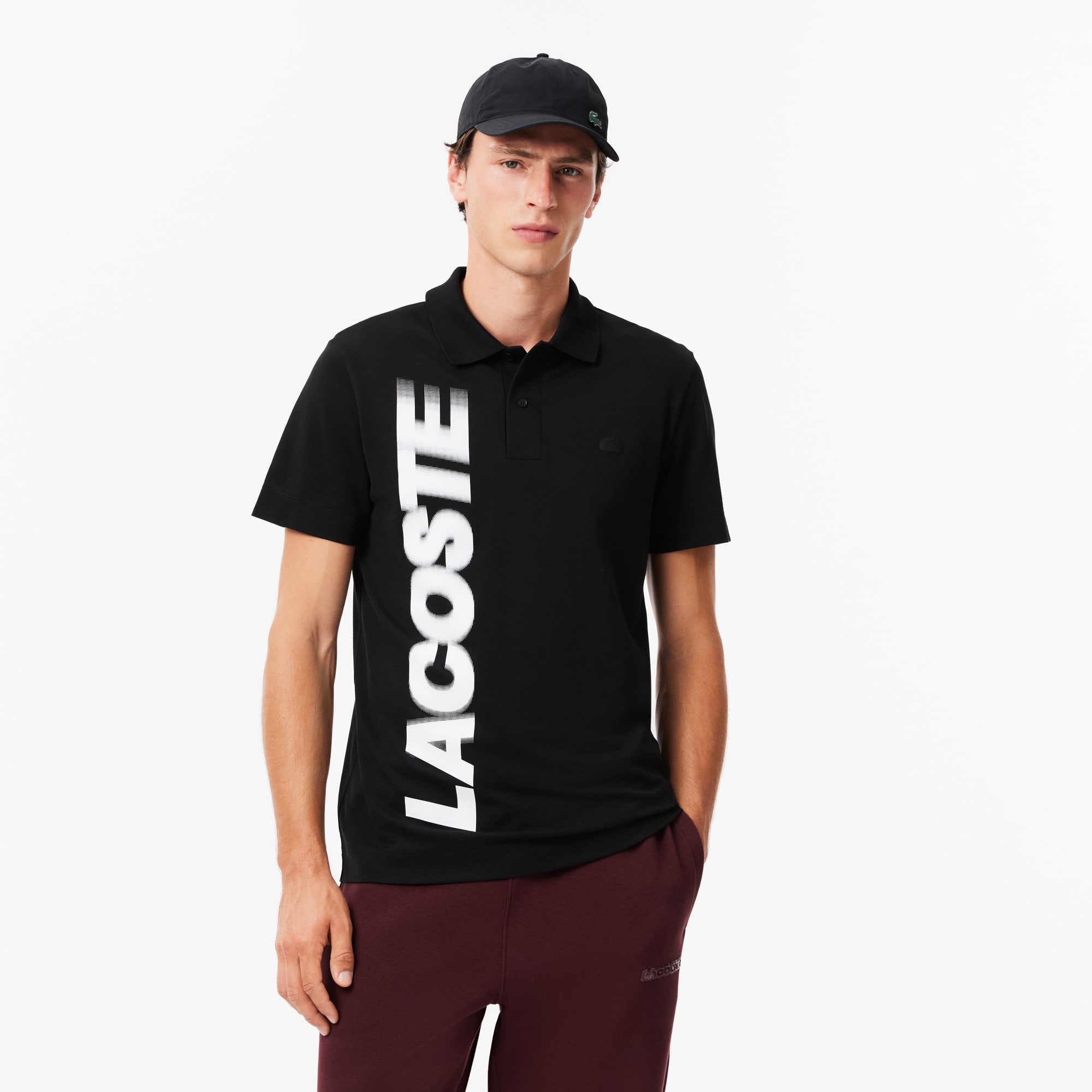 新品未着用【LACOSTE】BOYSラインPOLOシャツ　ブラック　Mサイズ 新品未着用【LACOSTE】BOYSラインPOLOシャツ ブラック Mサイズ