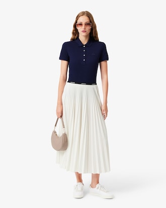 Long Pleated Elasticated Waist Skirt