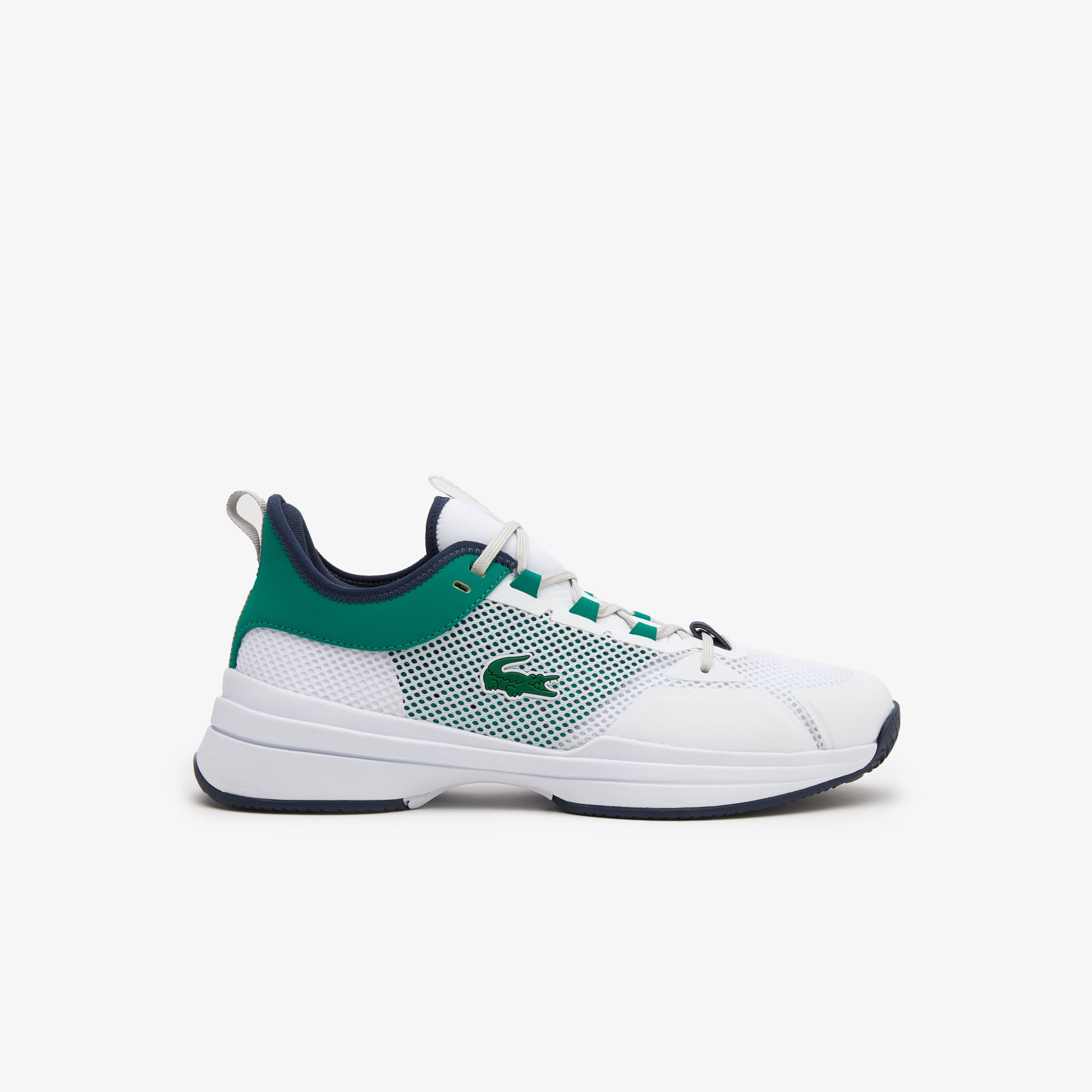 Men's Lacoste AG-LT21 Textile Tennis Shoes Size 12 UK White \u0026 Green