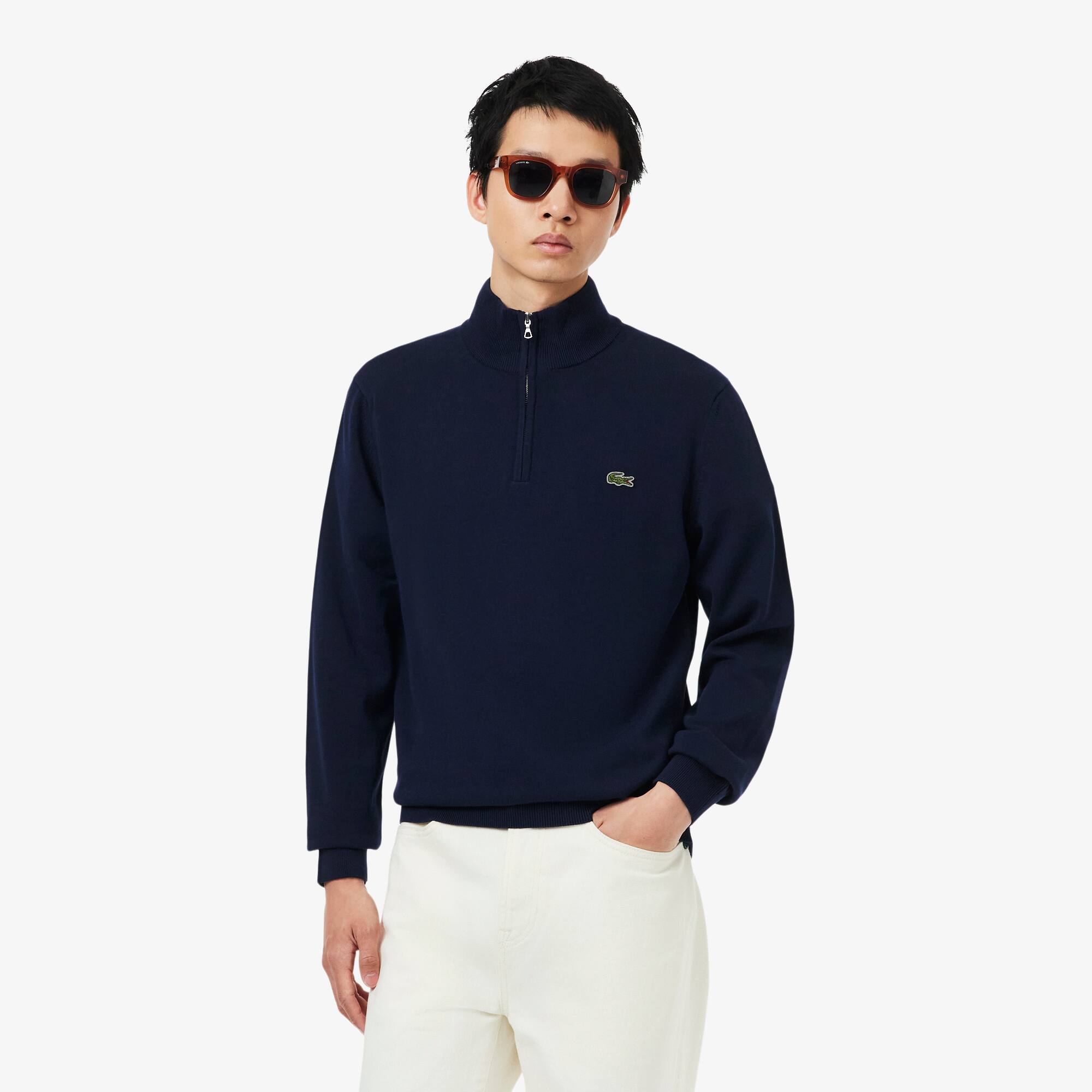 Men's Zippered Organic Cotton Sweater 