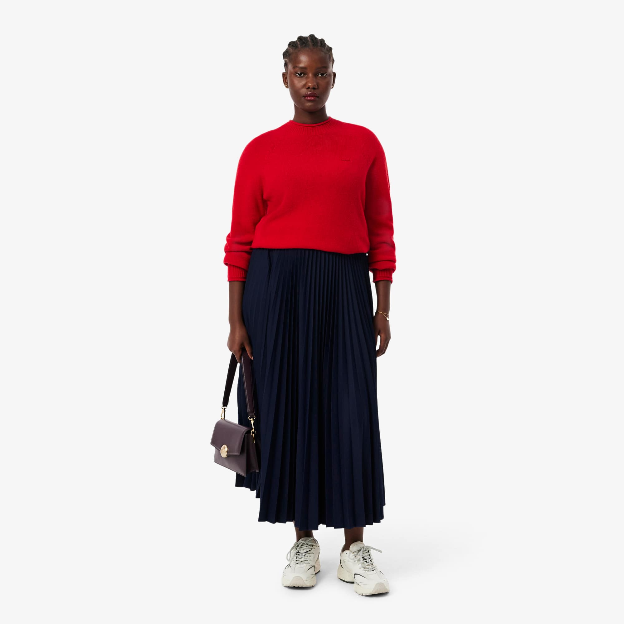 Long Pleated Elasticated Waist Skirt - Women's dresses & skirts