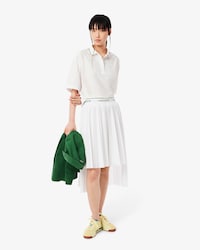 Asymmetric Pleated Midi Skirt
