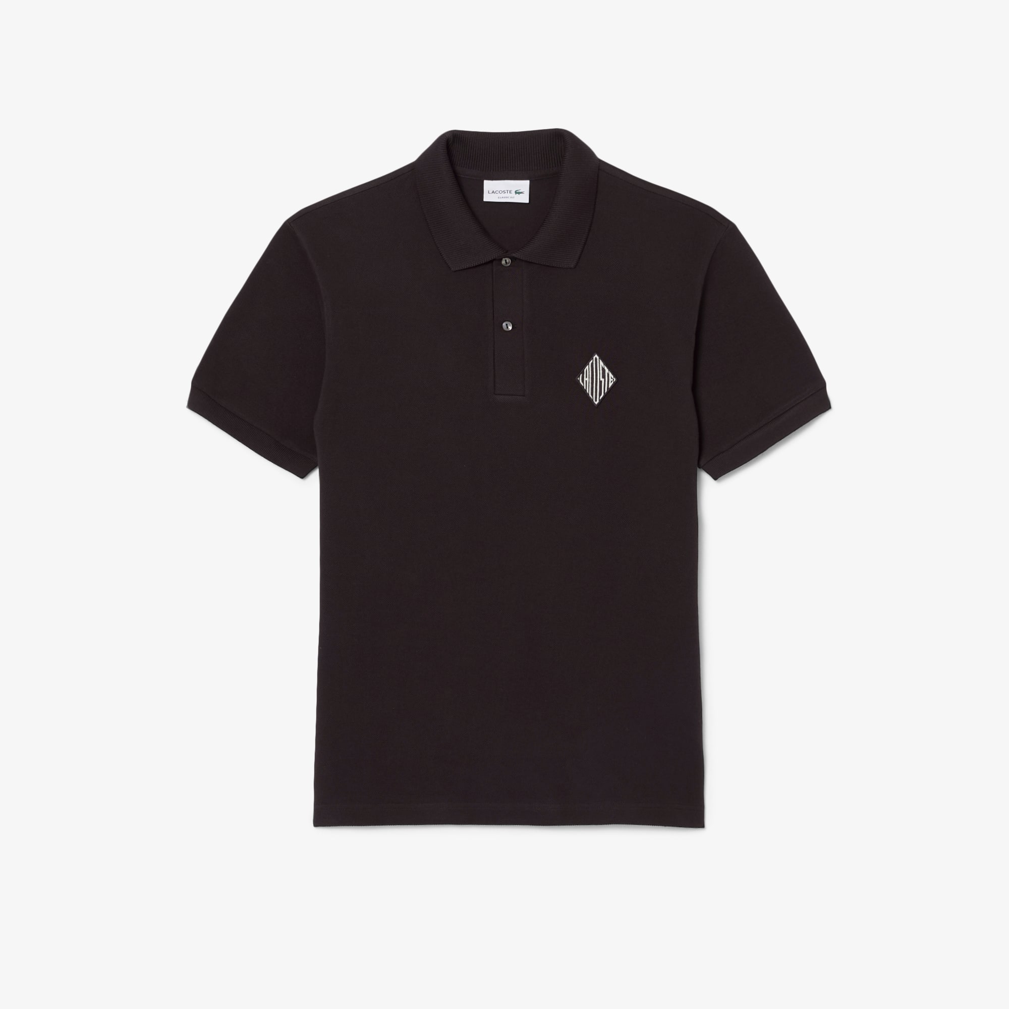 Classic Fit Badge Accent Piqué Polo Shirt - Men's Short Sleeves
