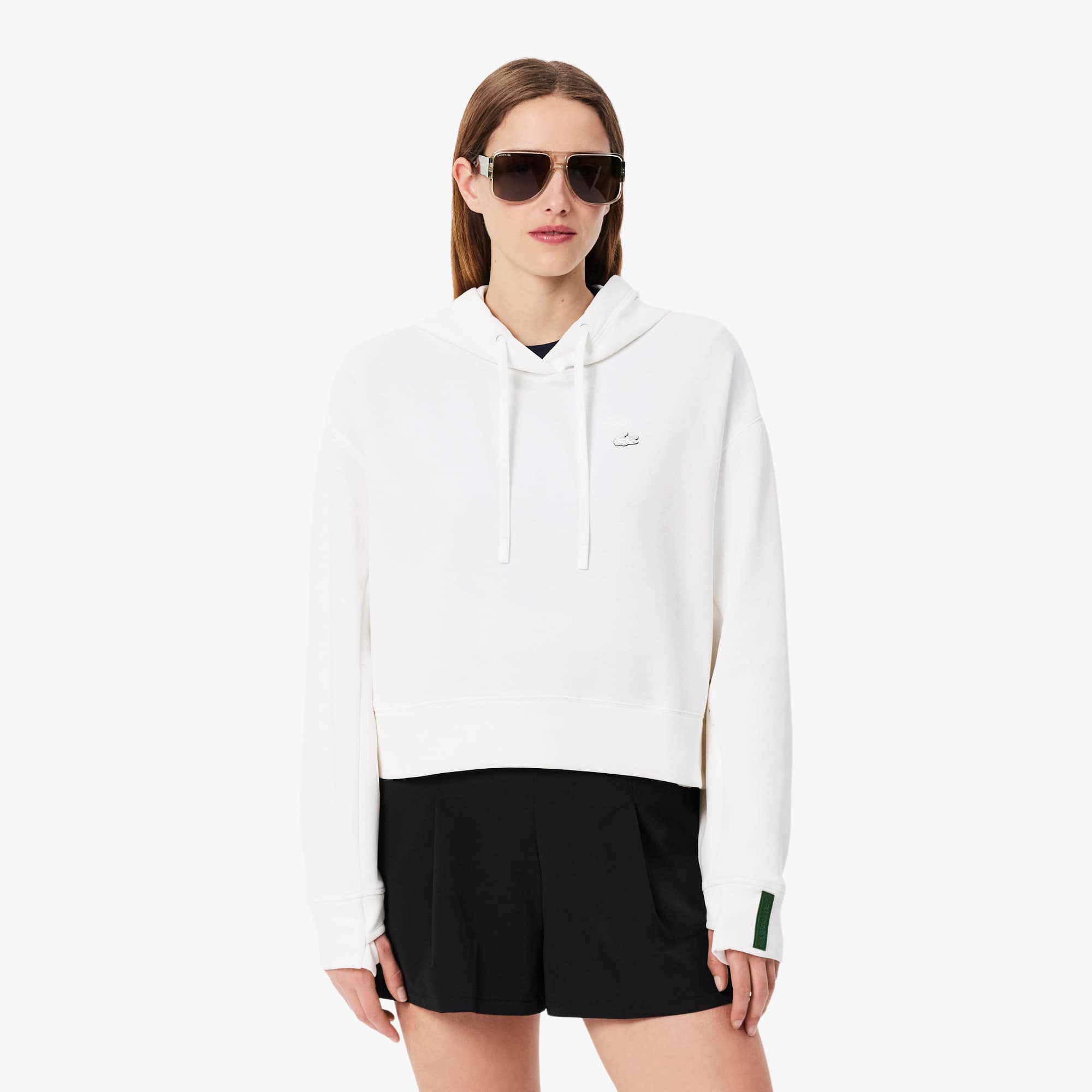 Short Cut Cotton Hoodie - Women's Sweatshirts & Hoodies - New In