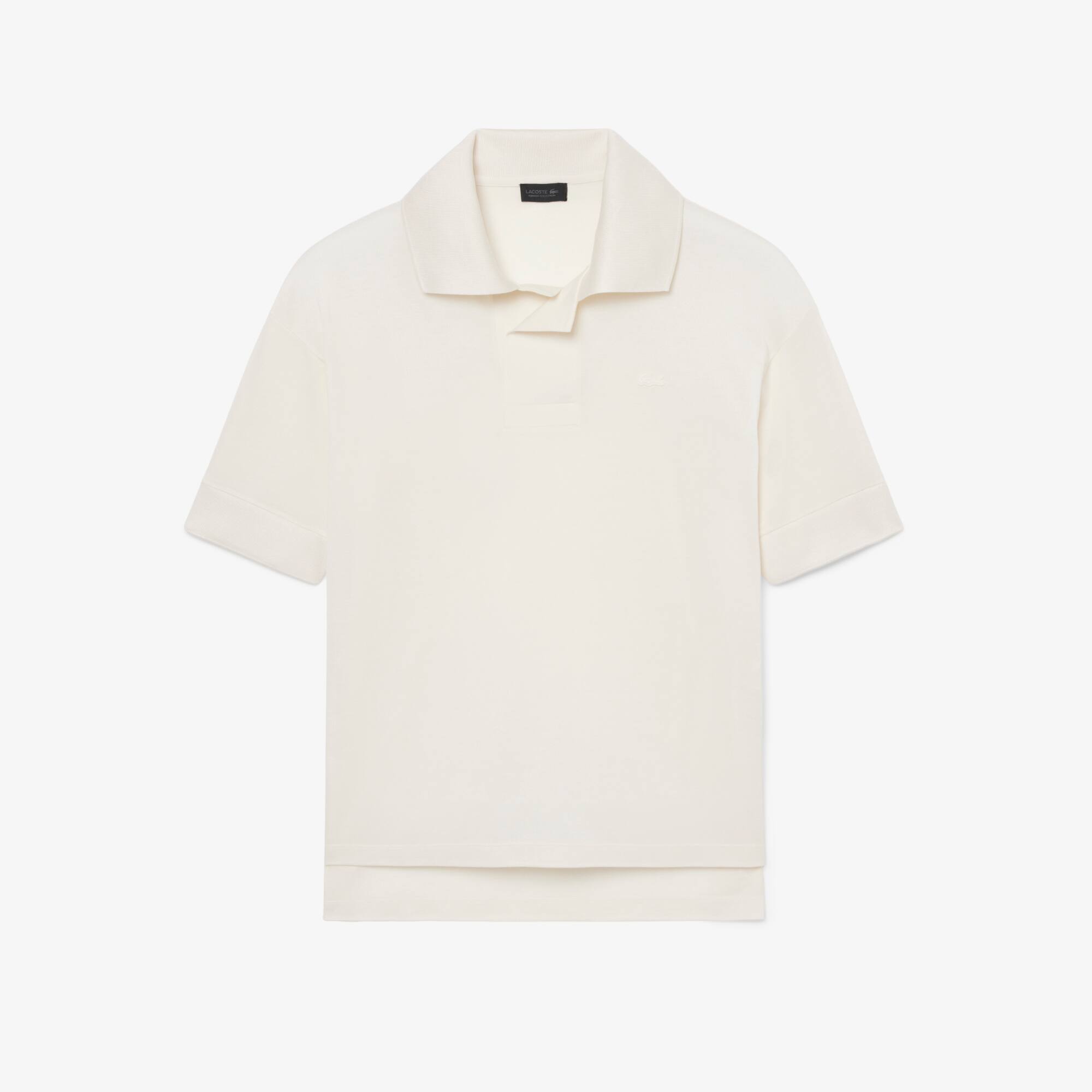 Runway Oversized Silk Piqué Polo Shirt - Men's Short Sleeves Polo