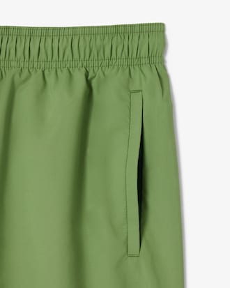Mid Length Monochrome Swim Trunks