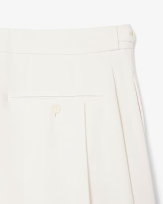 Runway Pleated Wool Bermuda Shorts