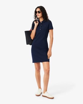 Slim Fit Stretch Piqu&eacute; Polo Dress