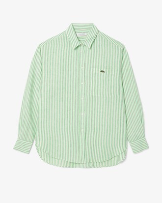Oversized Striped Linen Shirt