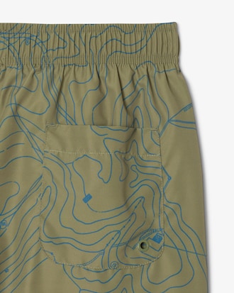 Mid Length Print Swim Trunks