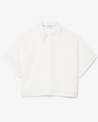 Oversized Fluid Twill Polo Shirt