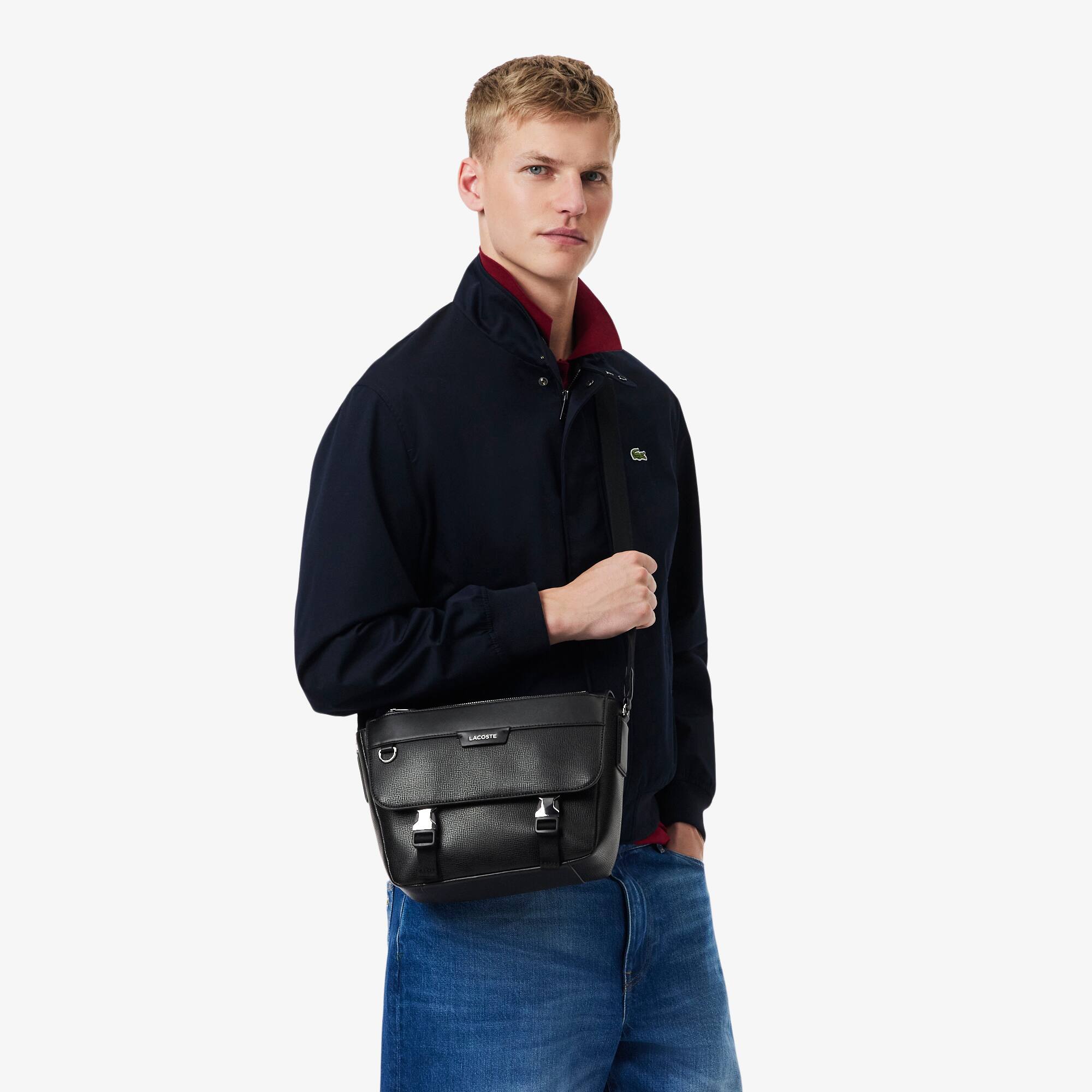 Ossian Flap Close Leather Satchel - Men's Vertical Bags - New In