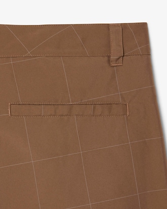 Water-Repellent Plaid Golf Pants