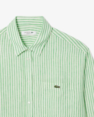 Oversized Striped Linen Shirt