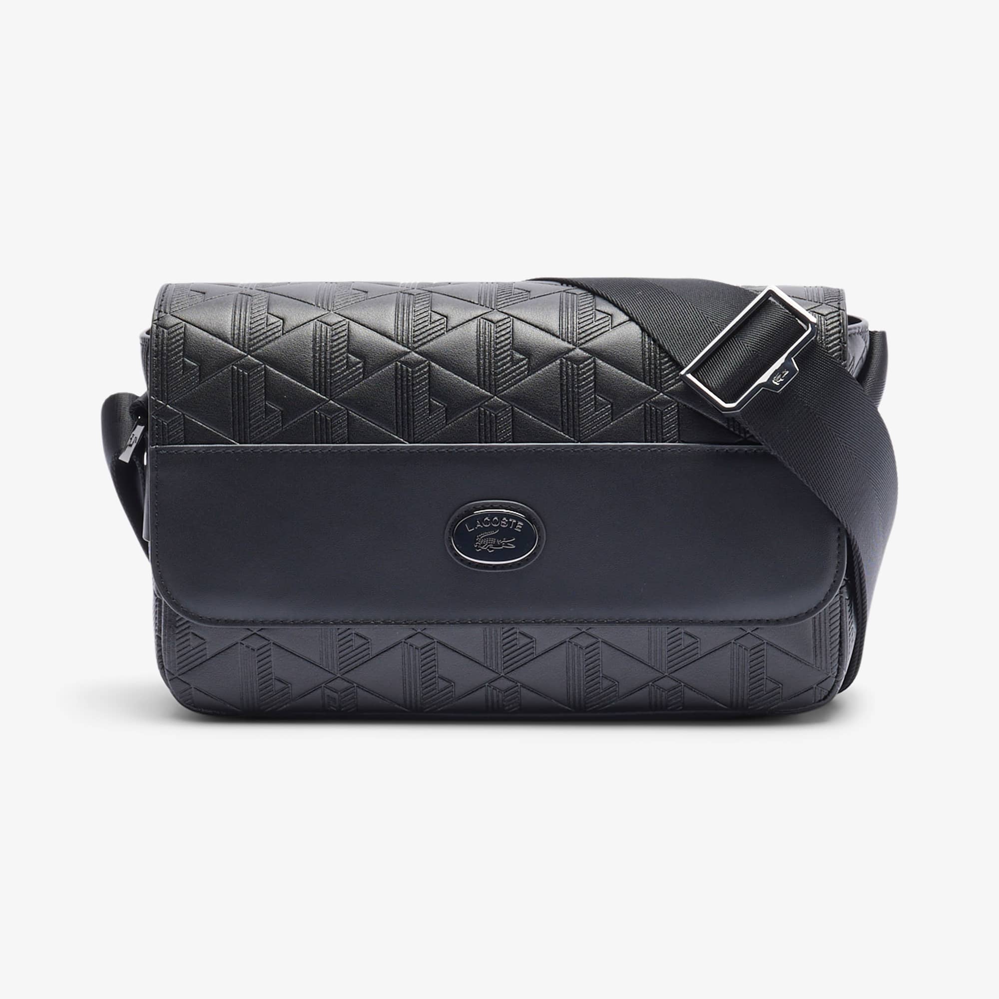 ★送料・関税込★【LACOSTE】NOMOGRAMME Flap Messenger Bag Lacoste - Brandclub - Lacoste Nomogramme Small Flap Close