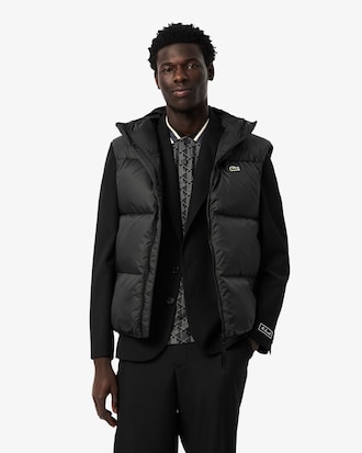 Water-Repellent Short Puffed Vest