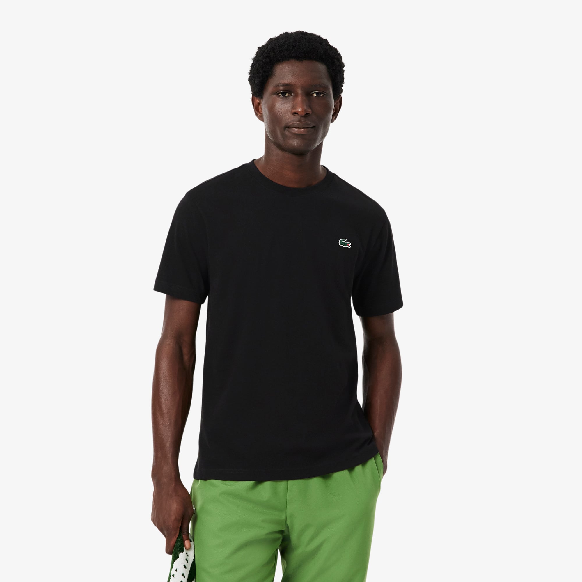 【新品】LACOSTE × JS別注 ミコカノコ 半袖Tシャツ 黒 FR4 BEAMS（ビームス）【別注】LACOSTE / バッジ カノコ Tシャツ（Tシャツ