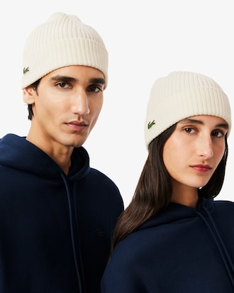 Rib Knit Brushed Wool Beanie