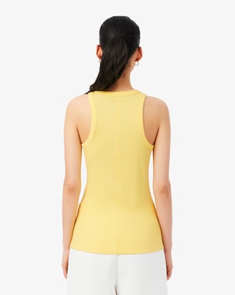 Slim Fit Ribbed Cotton Tank Top