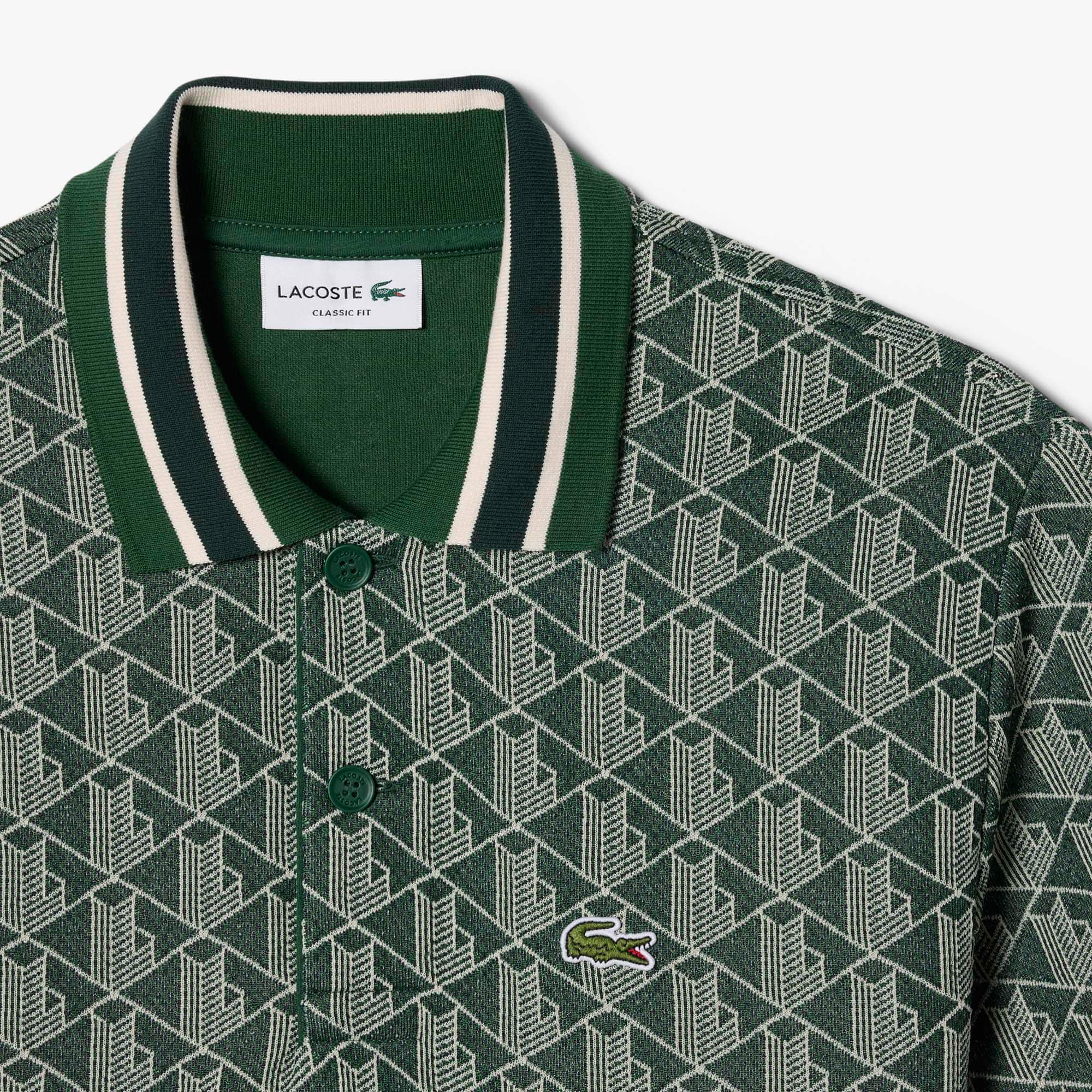 Classic Fit Monogram Jacquard Polo Shirt - Men's Short Sleeves