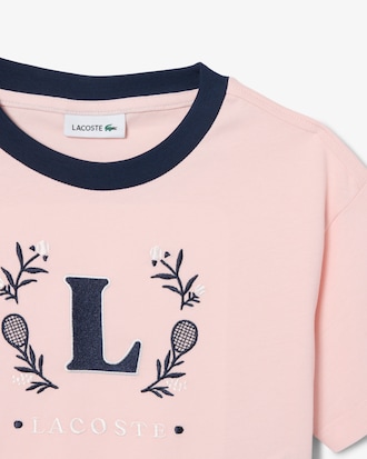 Contrast Badge Cotton T-shirt