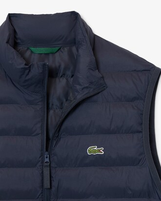 Water-Repellent Puffed Windbreaker Vest