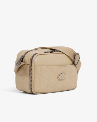 Vertical Leather Monogram Satchel