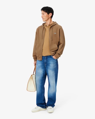 Classic Fit Zipped Fleece Sweatshirt