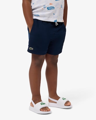 Monochrome Lined Swim Trunks