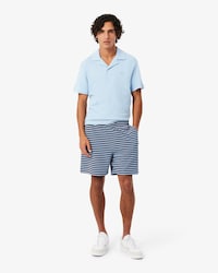 Regular Fit Striped Cotton Shorts