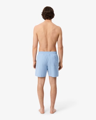 Mid Length Monochrome Swim Trunks